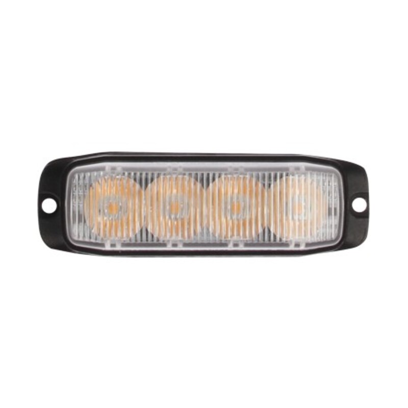 LED Blixtljus Supervision 4LED Slim, Kraftfullt gult sken