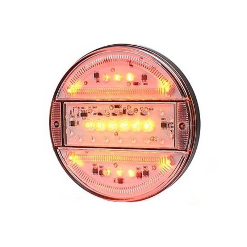 LED bakljus Slim Line, Körriktningsvisare, Klart glas till Lastbil & Släpvagn