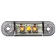 LED-markörljus 3LED, Transparent, Positionsljus, Gul