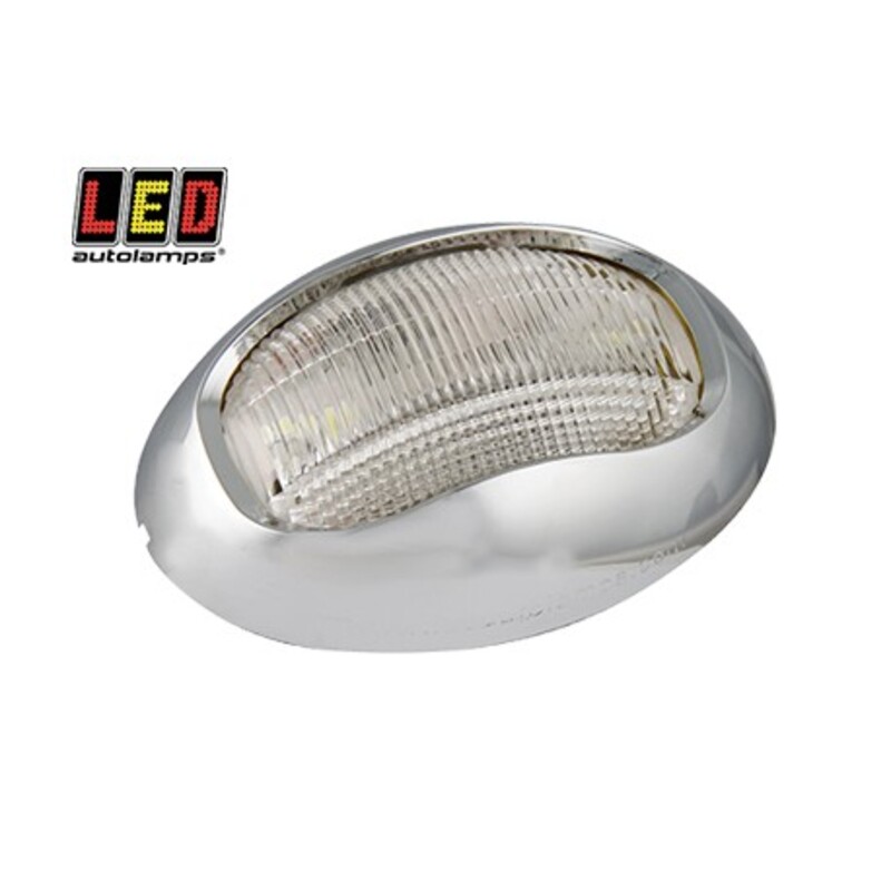 LED Autolamps vit lanterna, Krom