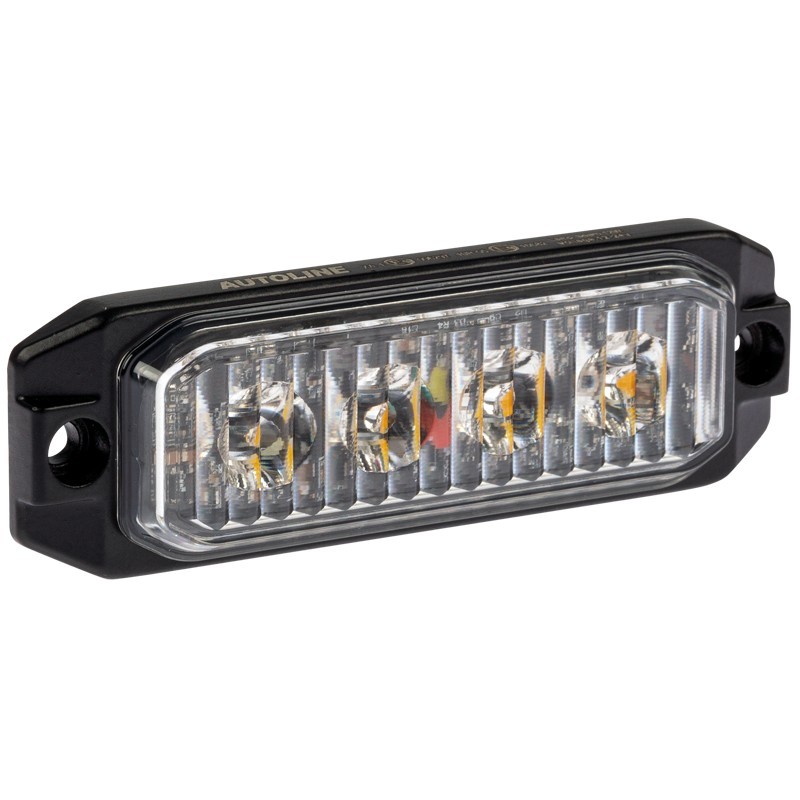 LED Blixtljus Autoline 4LED, Varningsljus, ECE-R65 Godkänd